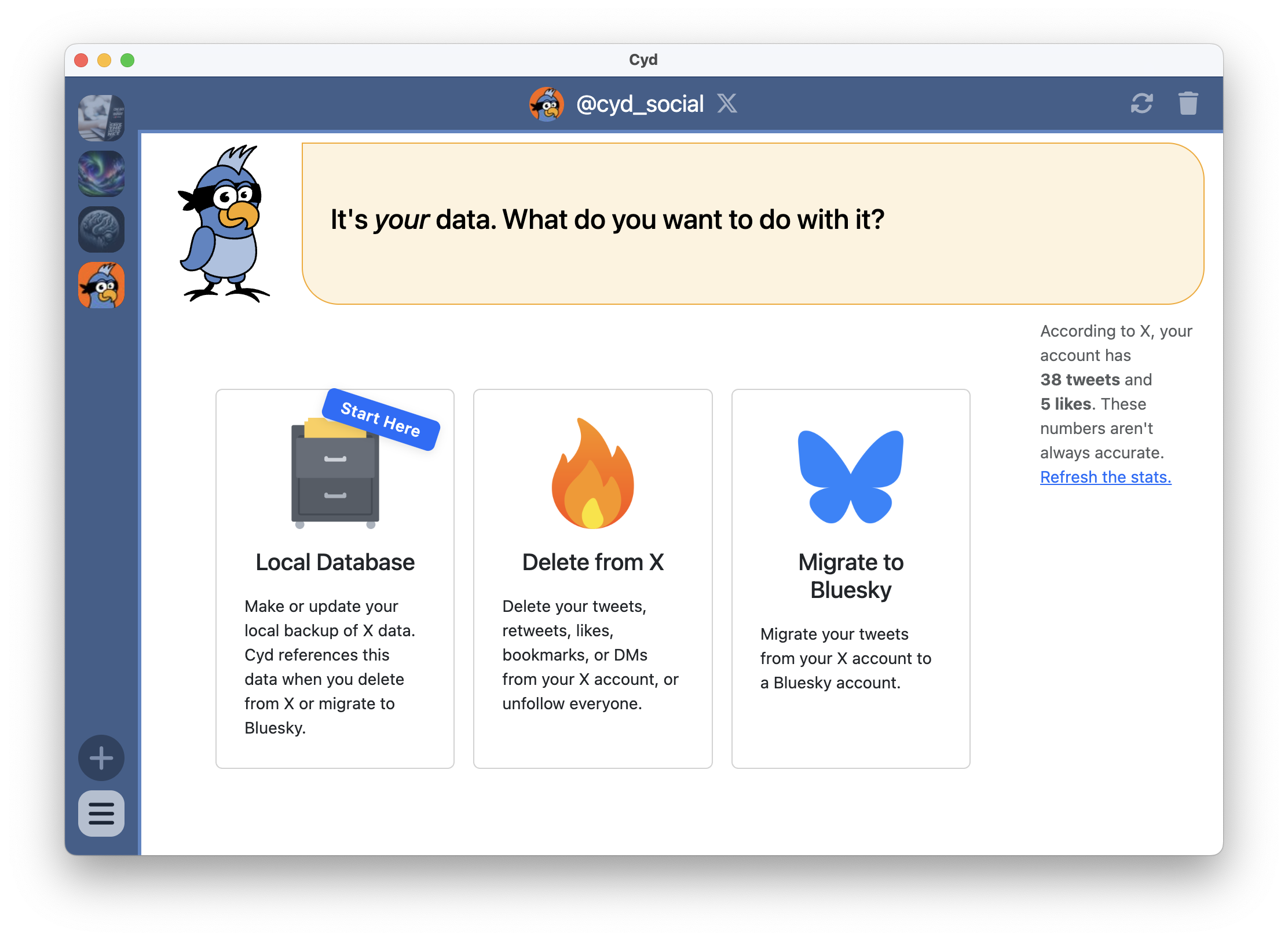 New Cyd user interface